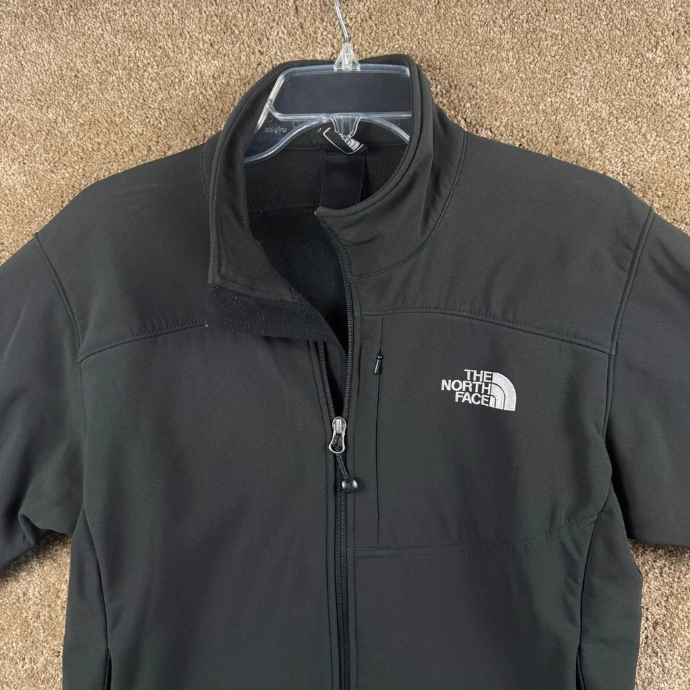 The North Face Apex Bionic Softshell Jacket Mens Black Medium Fleece Lined